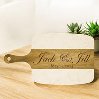 Marble and Acacia Serving Board Set with Tools - Grizzly Designs