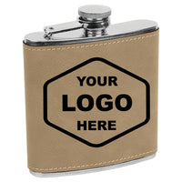 6 OZ Leatherette Flask - Grizzly Designs