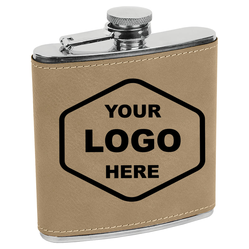 6 OZ Leatherette Flask - Grizzly Designs