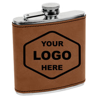 6 OZ Leatherette Flask - Grizzly Designs