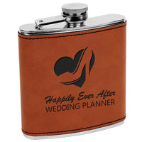 6 OZ Leatherette Flask - Grizzly Designs