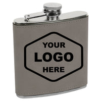 6 OZ Leatherette Flask - Grizzly Designs