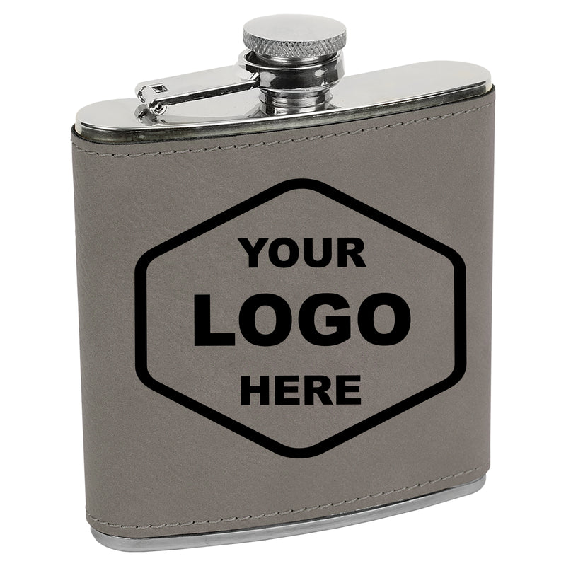 6 OZ Leatherette Flask - Grizzly Designs