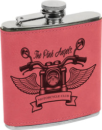 6 OZ Leatherette Flask - Grizzly Designs