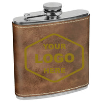 6 OZ Leatherette Flask - Grizzly Designs