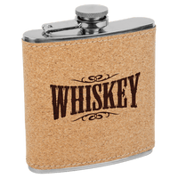 6 OZ Leatherette Flask - Grizzly Designs