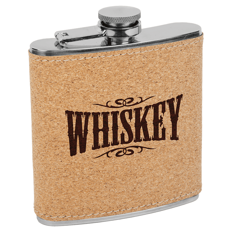 6 OZ Leatherette Flask - Grizzly Designs