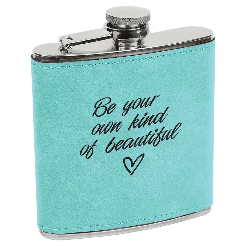 6 OZ Leatherette Flask - Grizzly Designs