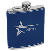 6 OZ Leatherette Flask - Grizzly Designs