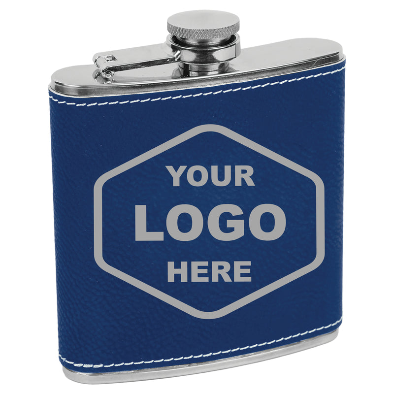 6 OZ Leatherette Flask - Grizzly Designs