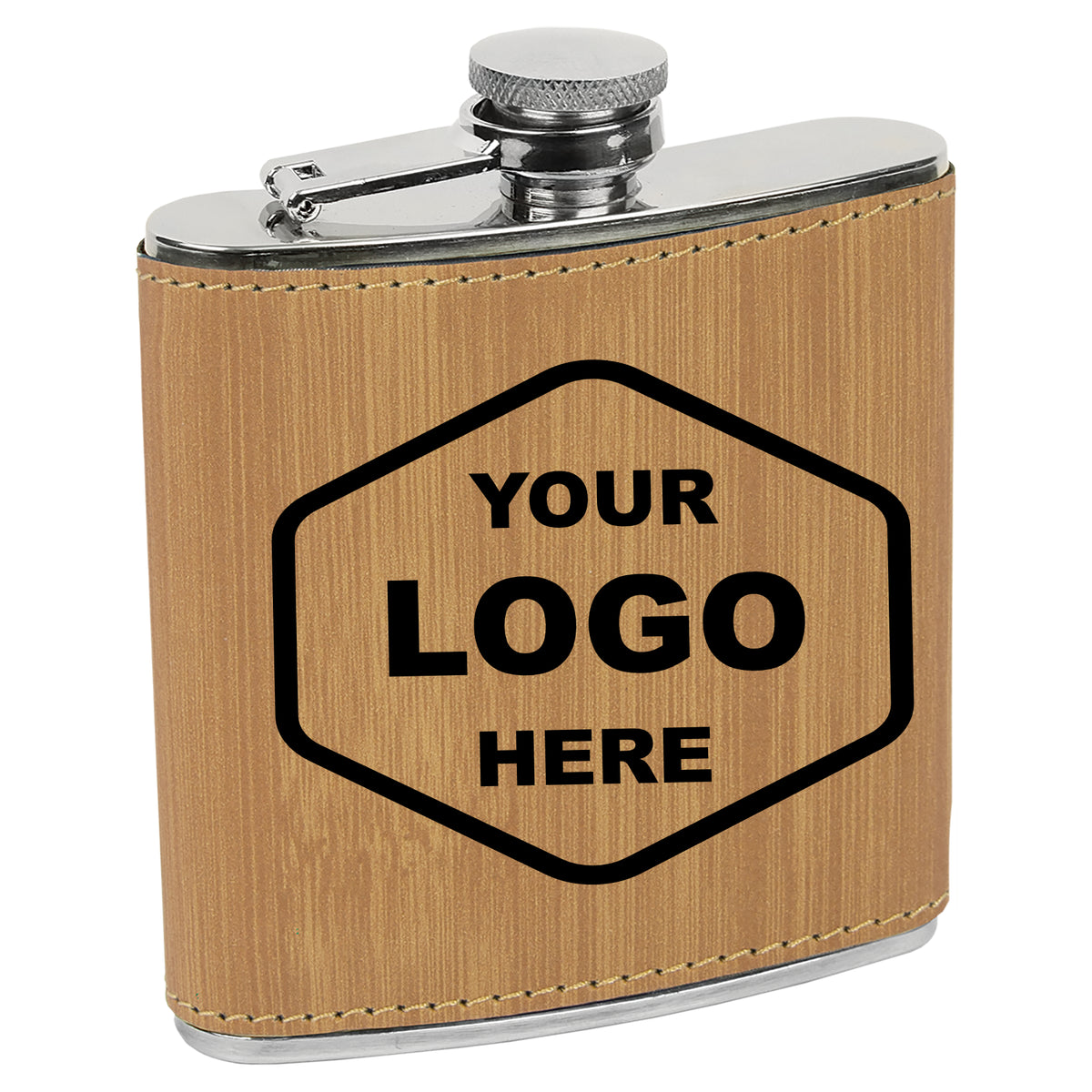 6 OZ Leatherette Flask - Grizzly Designs