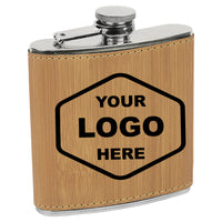 6 OZ Leatherette Flask - Grizzly Designs