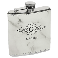 6 OZ Leatherette Flask - Grizzly Designs