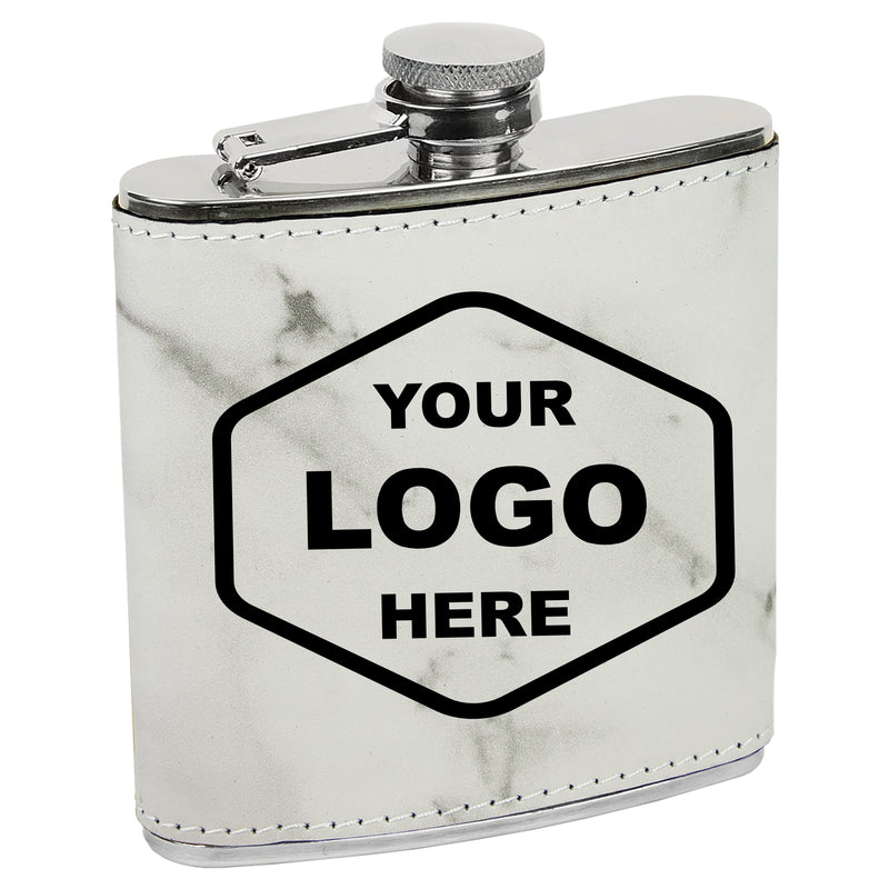 6 OZ Leatherette Flask - Grizzly Designs