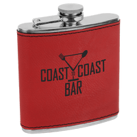 6 OZ Leatherette Flask - Grizzly Designs