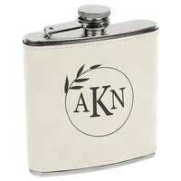6 OZ Leatherette Flask - Grizzly Designs