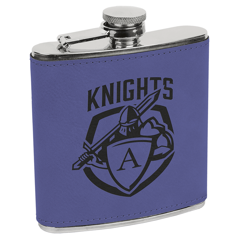 6 OZ Leatherette Flask - Grizzly Designs