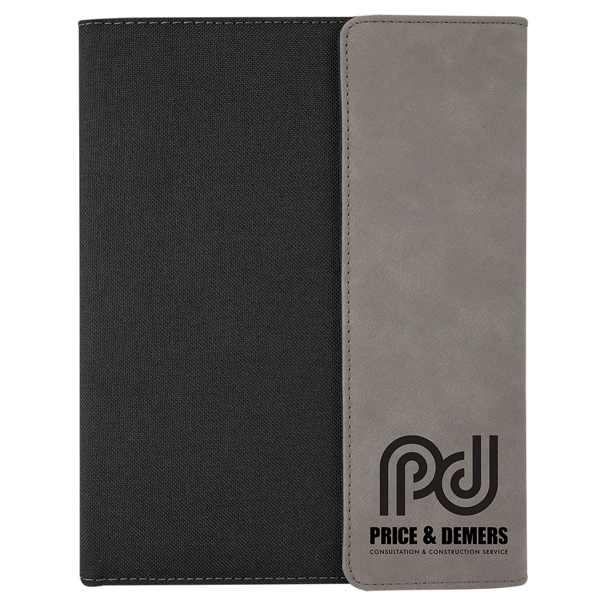 Leatherette / Canvas Portfolio with Notepad - Grizzly Designs