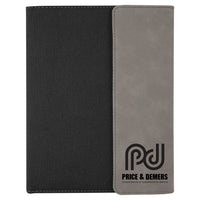 Leatherette / Canvas Portfolio with Notepad - Grizzly Designs