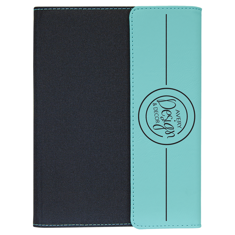 Leatherette / Canvas Portfolio with Notepad - Grizzly Designs