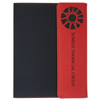 Leatherette / Canvas Portfolio with Notepad - Grizzly Designs