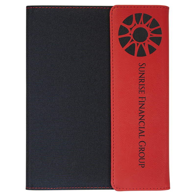 Leatherette / Canvas Portfolio with Notepad - Grizzly Designs
