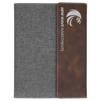 Leatherette / Canvas Portfolio with Notepad - Grizzly Designs