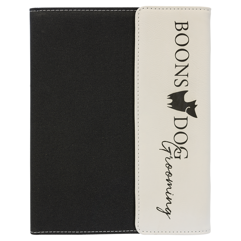 Leatherette / Canvas Portfolio with Notepad - Grizzly Designs