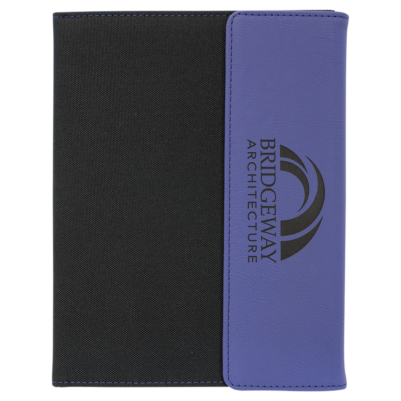 Leatherette / Canvas Portfolio with Notepad - Grizzly Designs