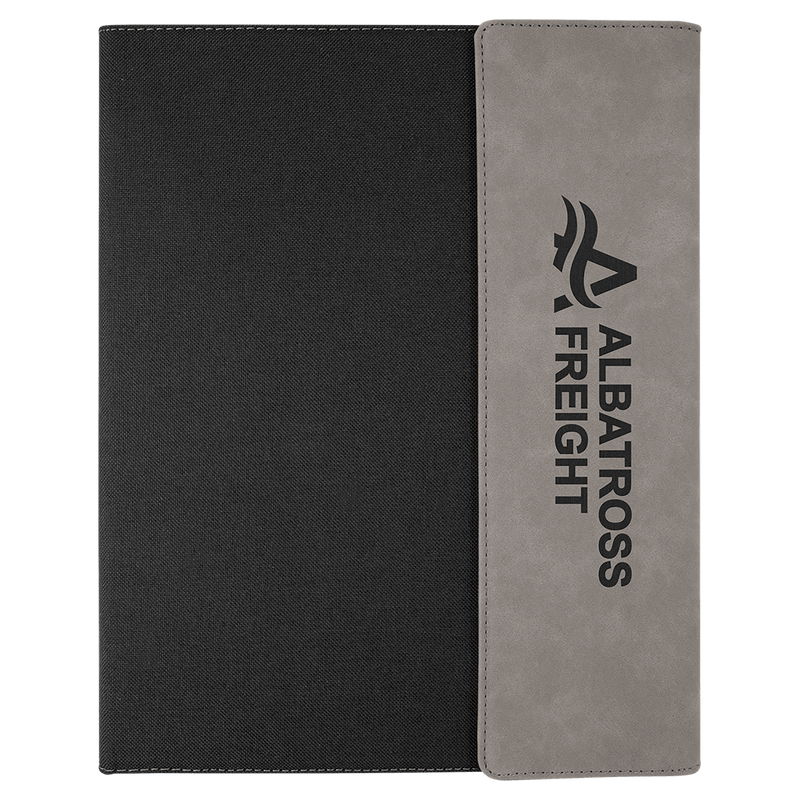 Leatherette / Canvas Portfolio with Notepad - Grizzly Designs