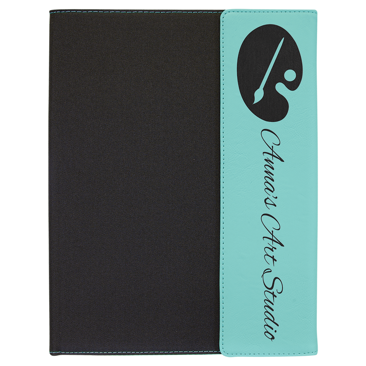 Leatherette / Canvas Portfolio with Notepad - Grizzly Designs