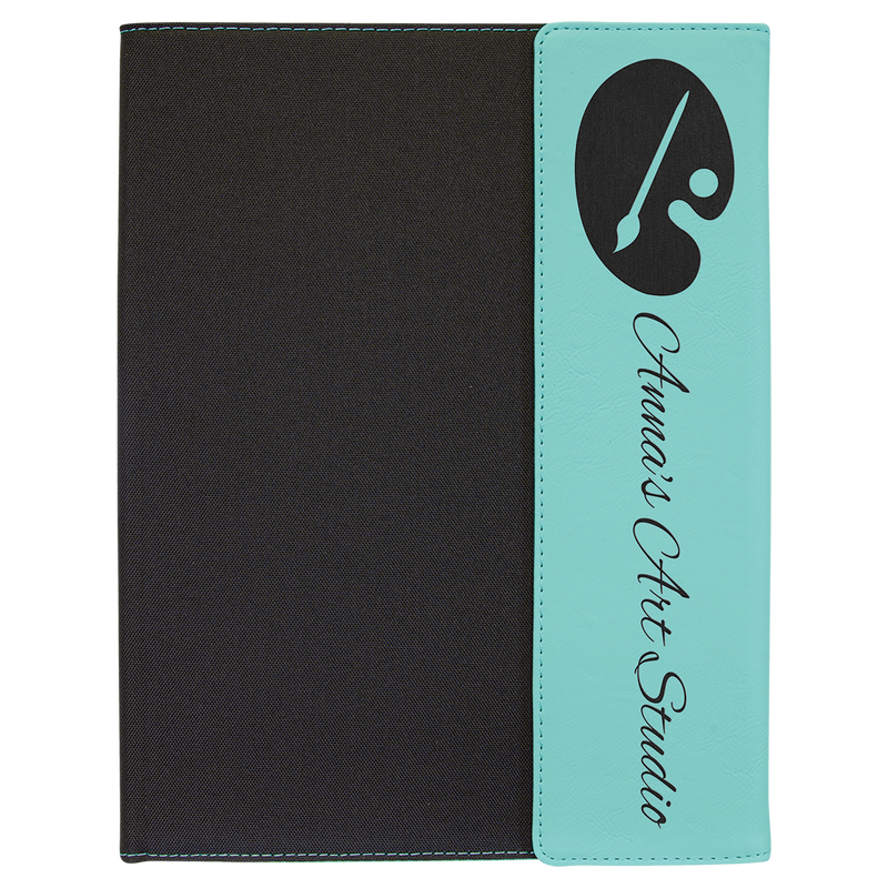 Leatherette / Canvas Portfolio with Notepad - Grizzly Designs