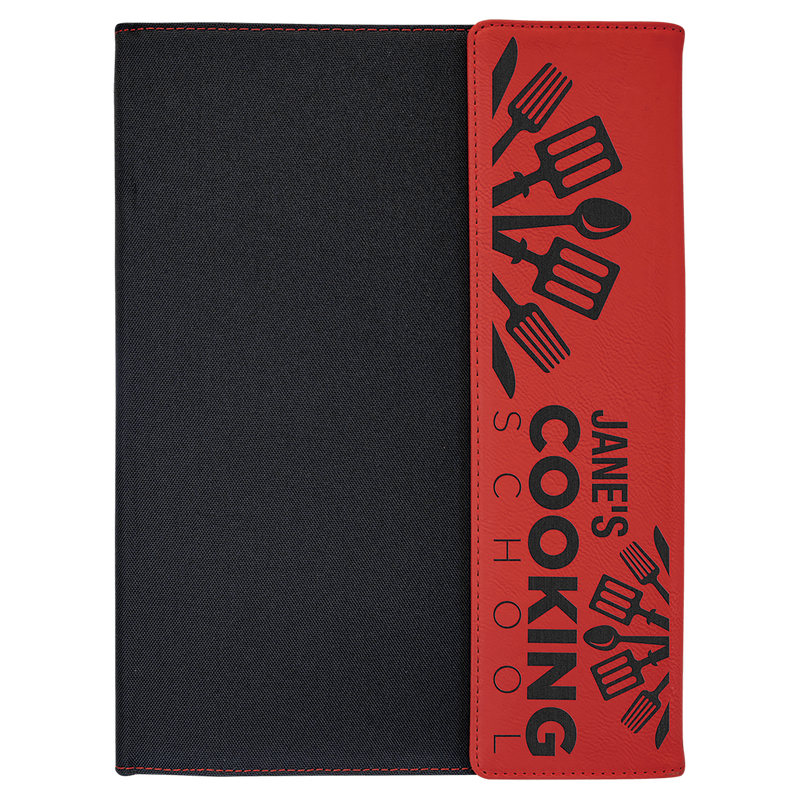 Leatherette / Canvas Portfolio with Notepad - Grizzly Designs