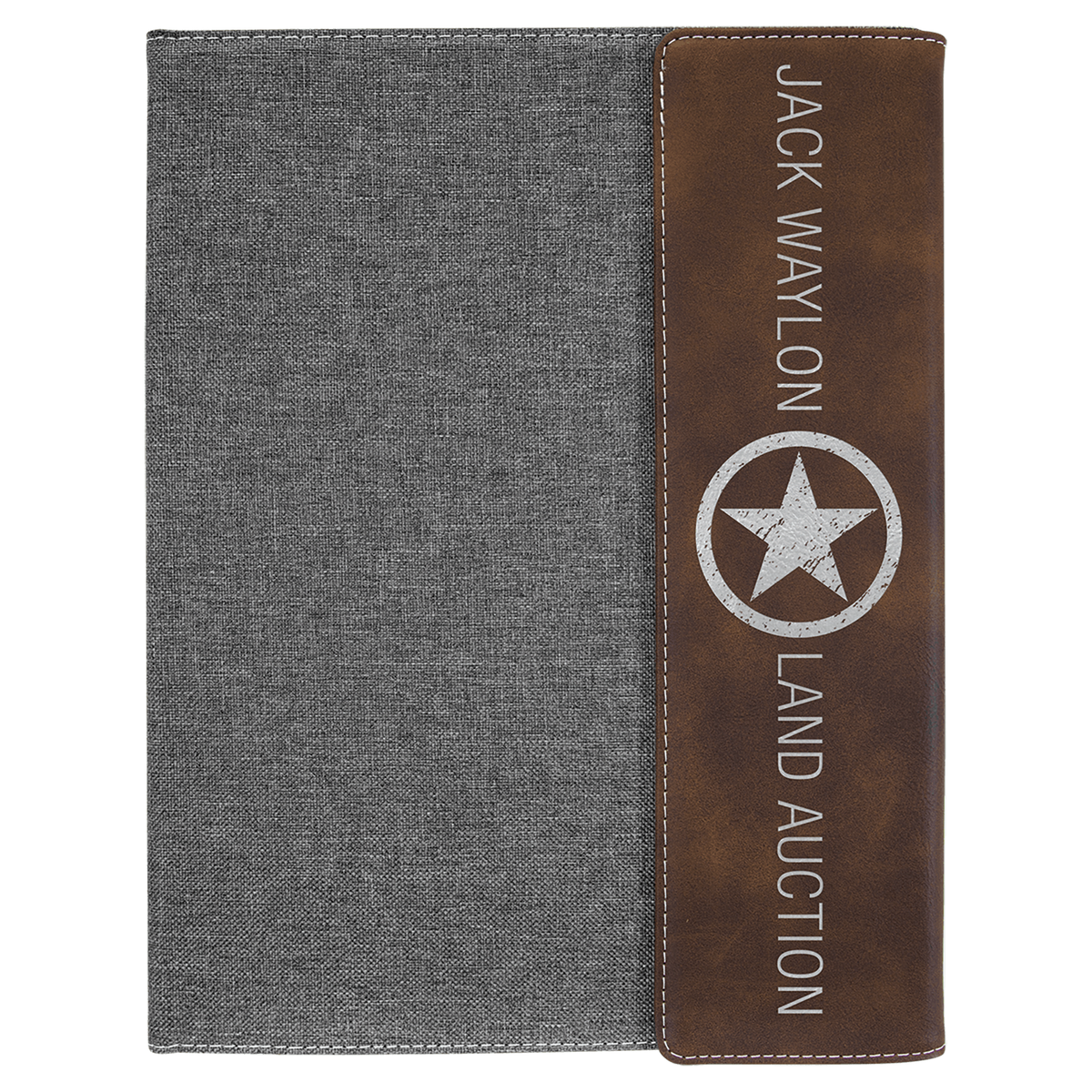 Leatherette / Canvas Portfolio with Notepad - Grizzly Designs