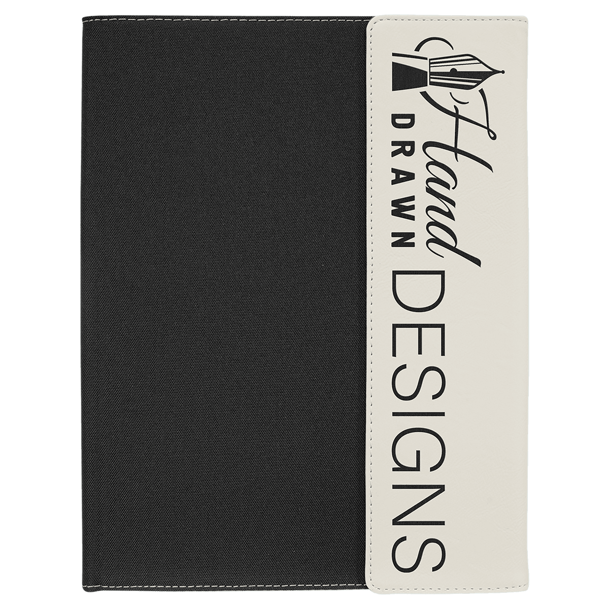 Leatherette / Canvas Portfolio with Notepad - Grizzly Designs
