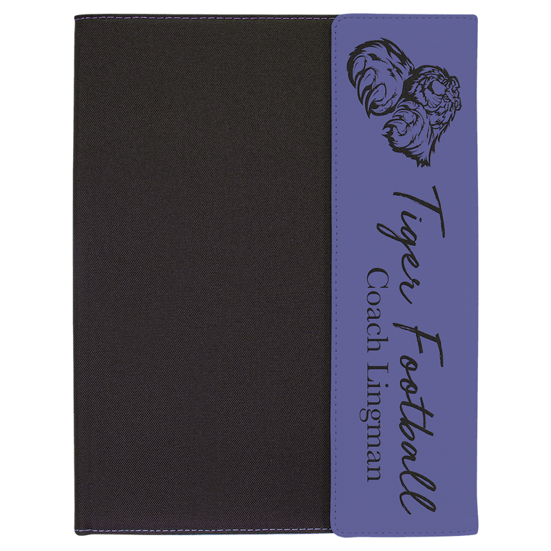 Leatherette / Canvas Portfolio with Notepad - Grizzly Designs