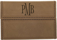 Leatherette Hard Business Card Holder - Grizzly Designs