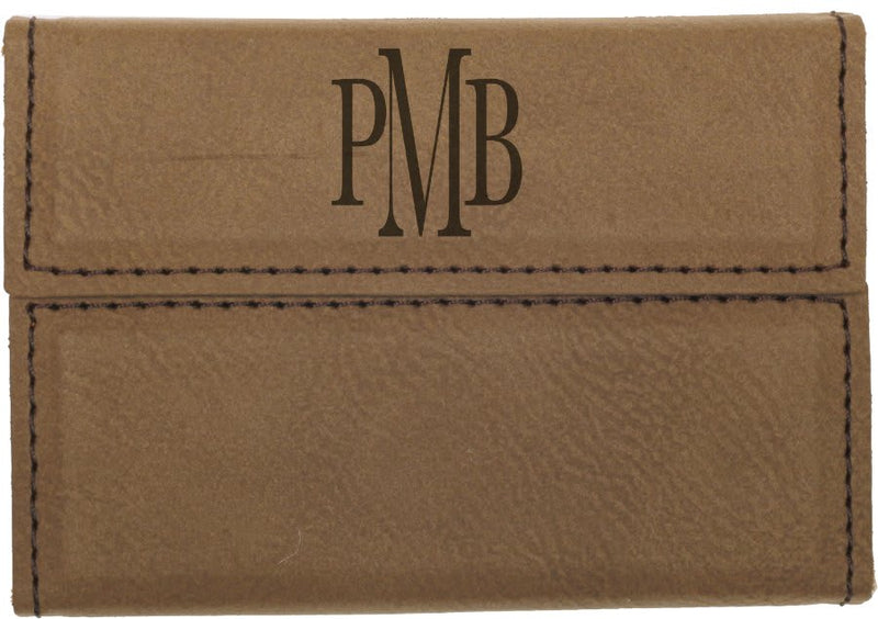 Leatherette Hard Business Card Holder - Grizzly Designs