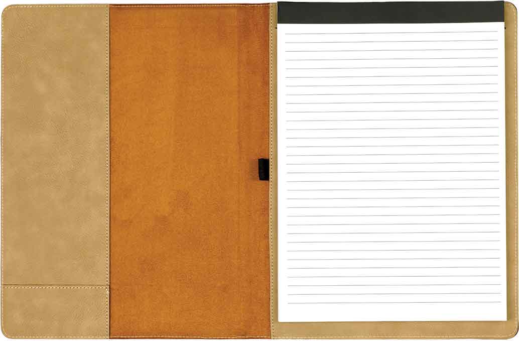 Leatherette Portfolio with Notepad - Grizzly Designs