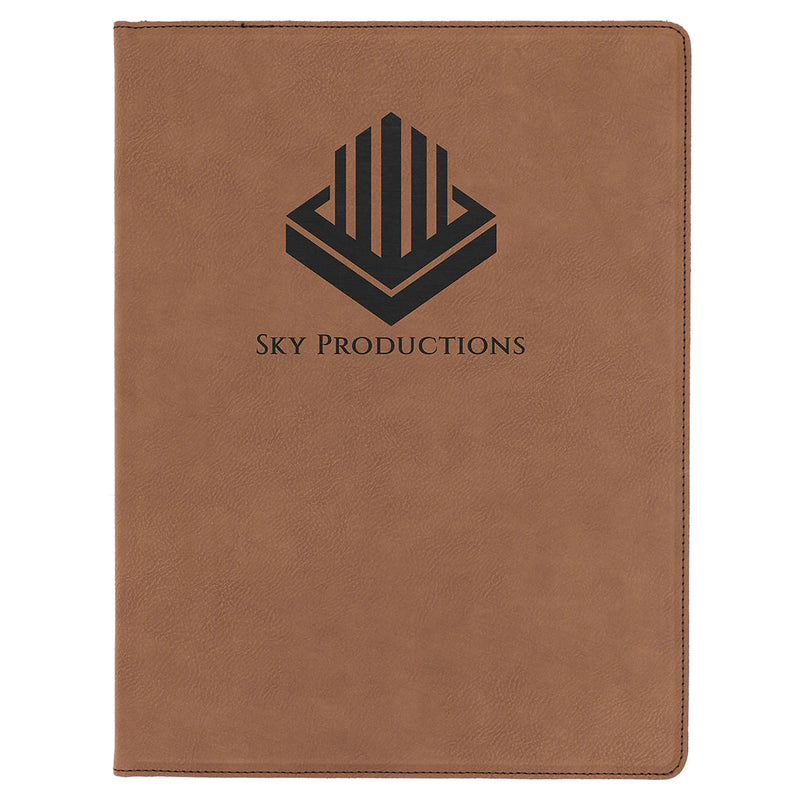 Leatherette Portfolio with Notepad - Grizzly Designs