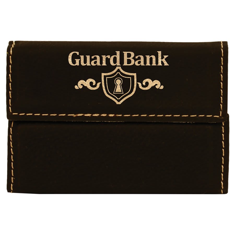 Leatherette Hard Business Card Holder - Grizzly Designs