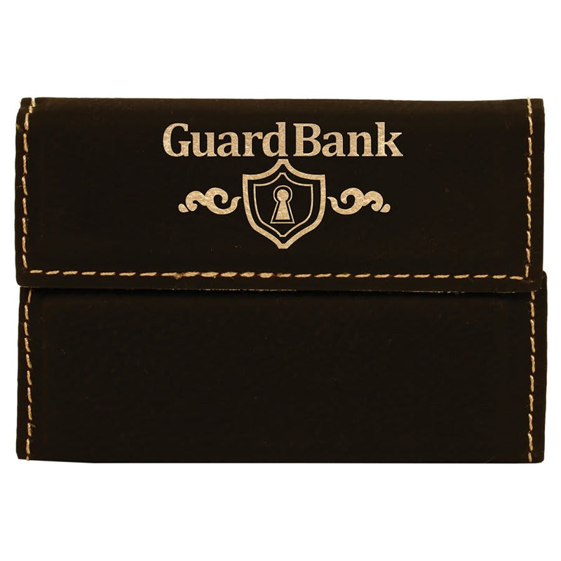 Leatherette Hard Business Card Holder - Grizzly Designs