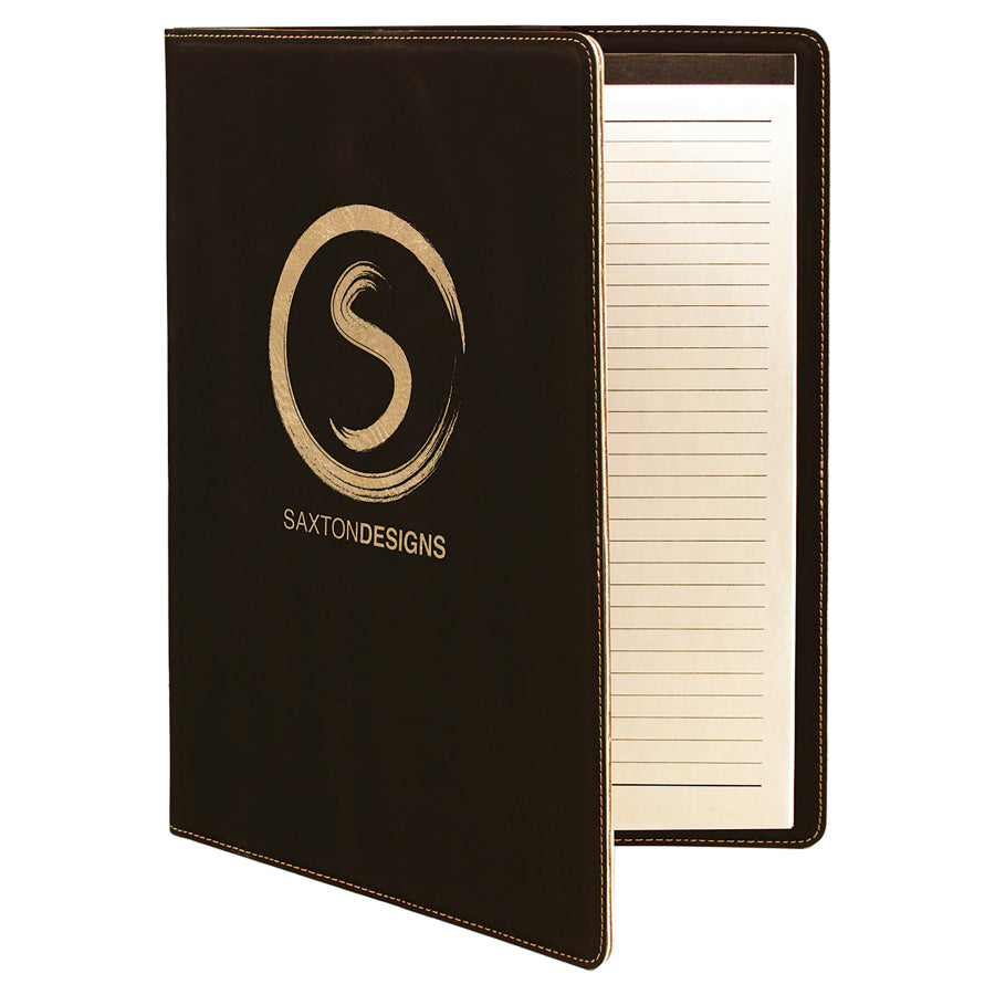 Leatherette Portfolio with Notepad - Grizzly Designs