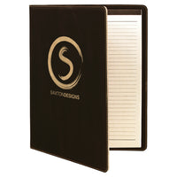 Leatherette Portfolio with Notepad - Grizzly Designs