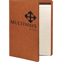 Leatherette Portfolio with Notepad - Grizzly Designs