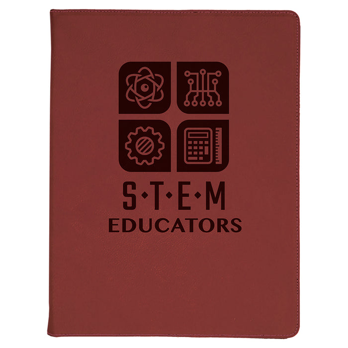 Leatherette Portfolio with Notepad - Grizzly Designs