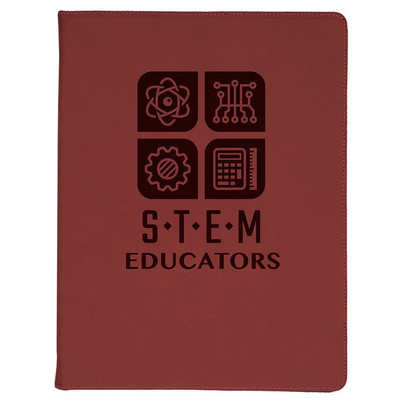 Leatherette Portfolio with Notepad - Grizzly Designs