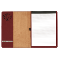Leatherette Portfolio with Notepad - Grizzly Designs