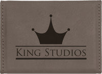 Leatherette Hard Business Card Holder - Grizzly Designs