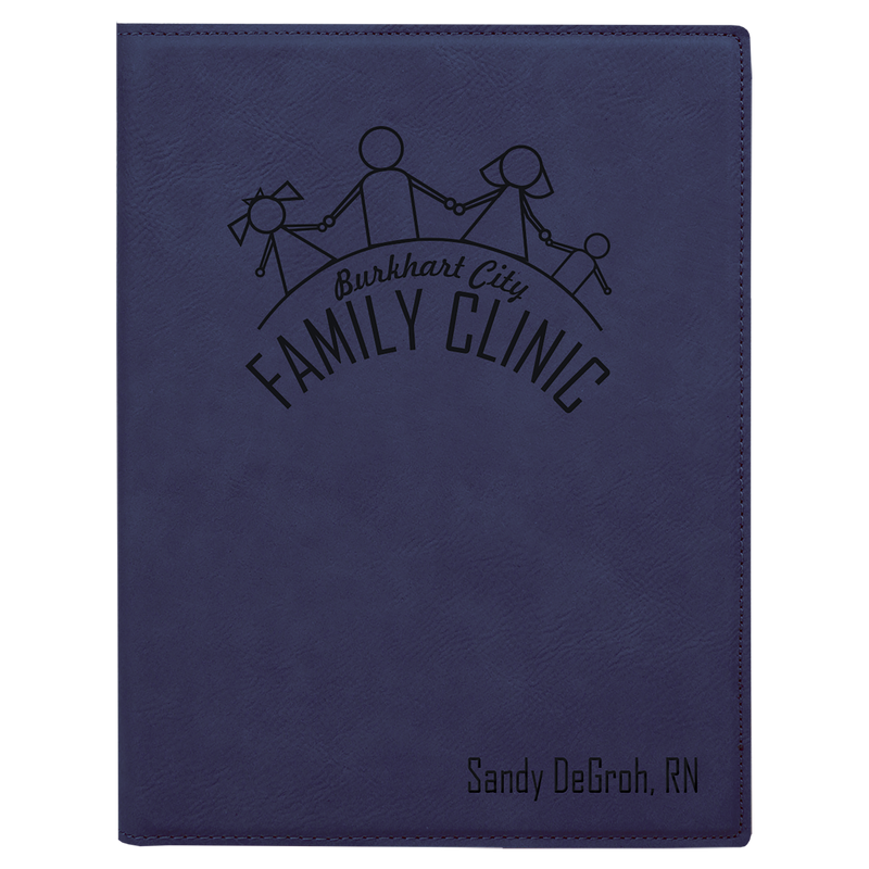 Leatherette Portfolio with Notepad - Grizzly Designs